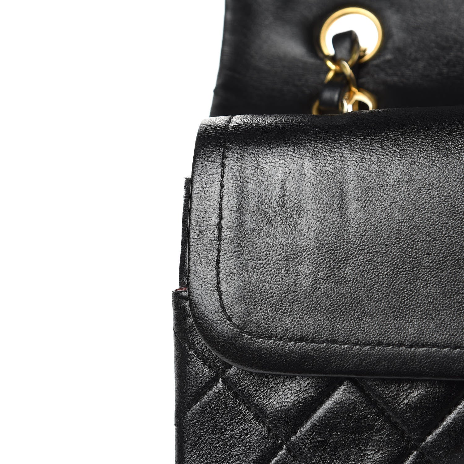 Chanel Lambskin Quilted Medium Double Flap Black 14 of 16