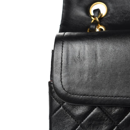 Chanel Lambskin Quilted Medium Double Flap Black 14 of 16