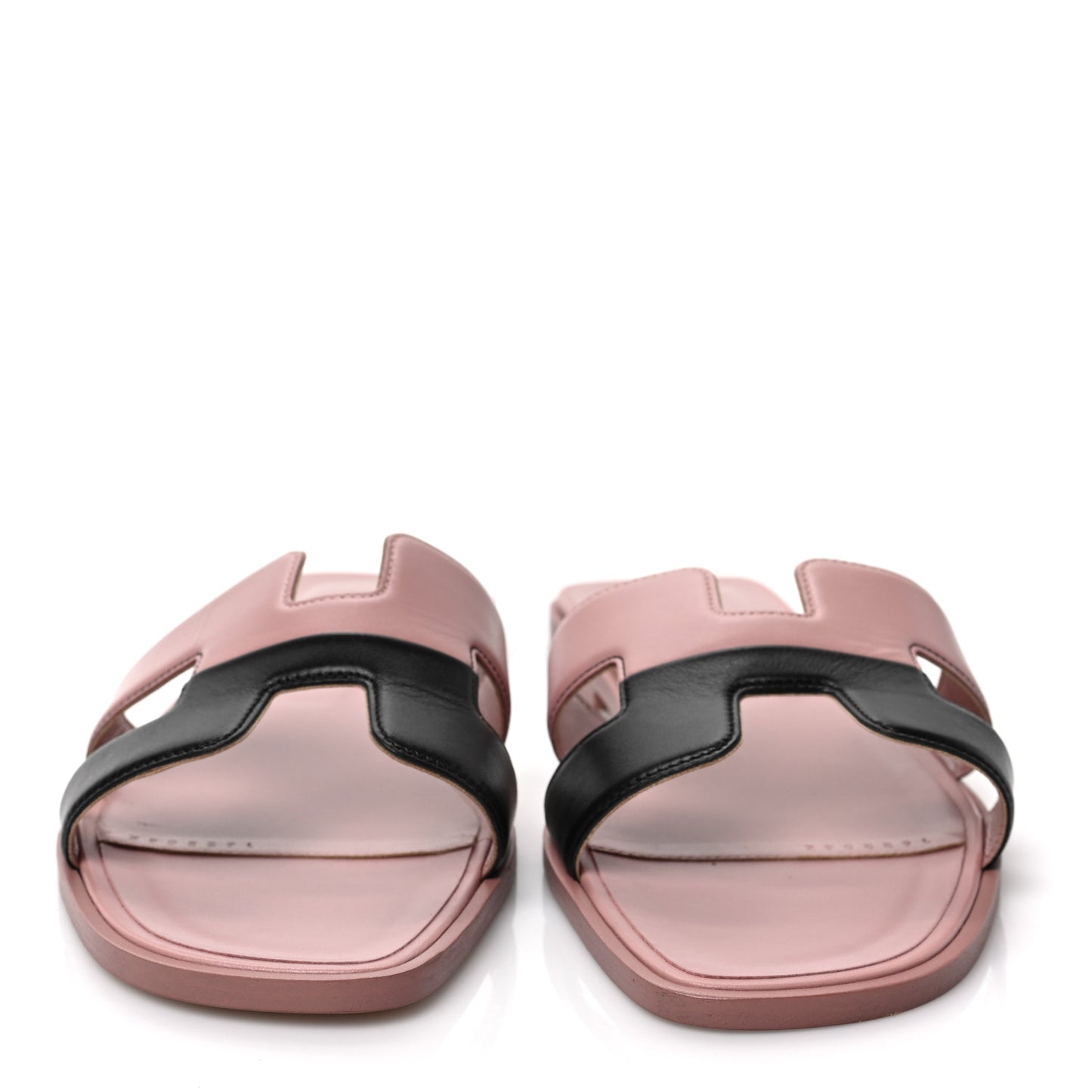 Box Calfskin Oran Sandals 40 Black Vieux Rose