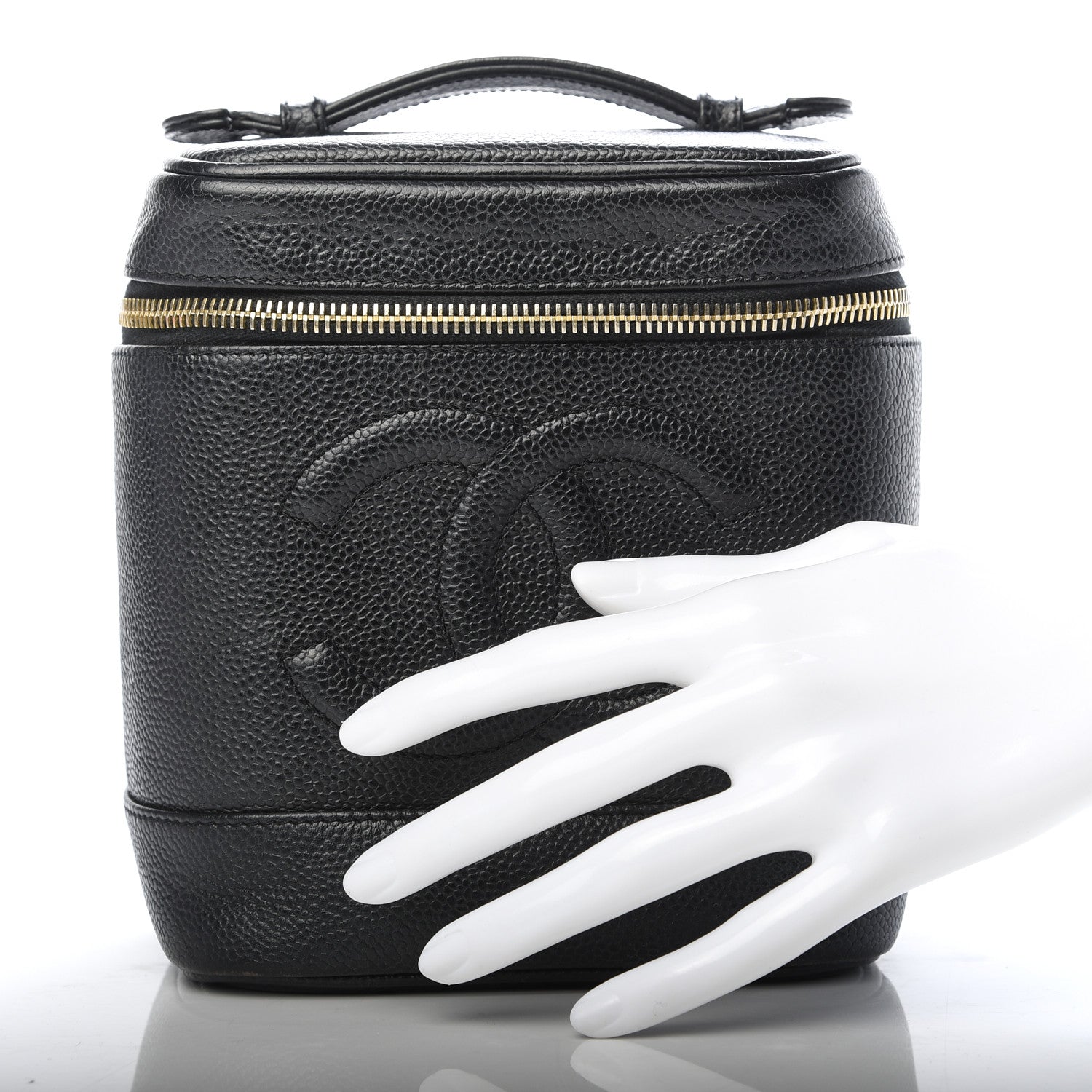 Chanel Caviar Cosmetic Vanity Bag Black 2 of 8