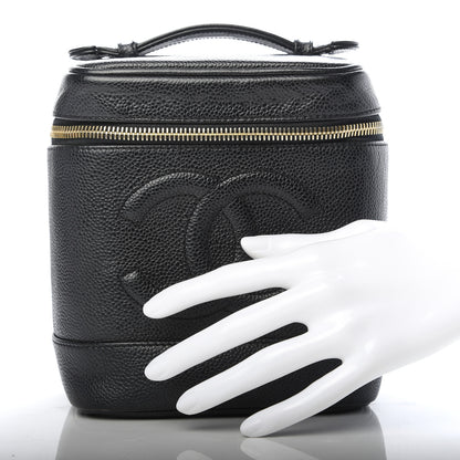 Chanel Caviar Cosmetic Vanity Bag Black 2 of 8