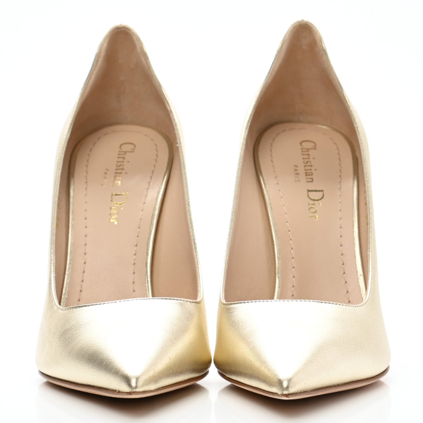 Metallic Lambskin D-Moi Pumps 39 Stardust
