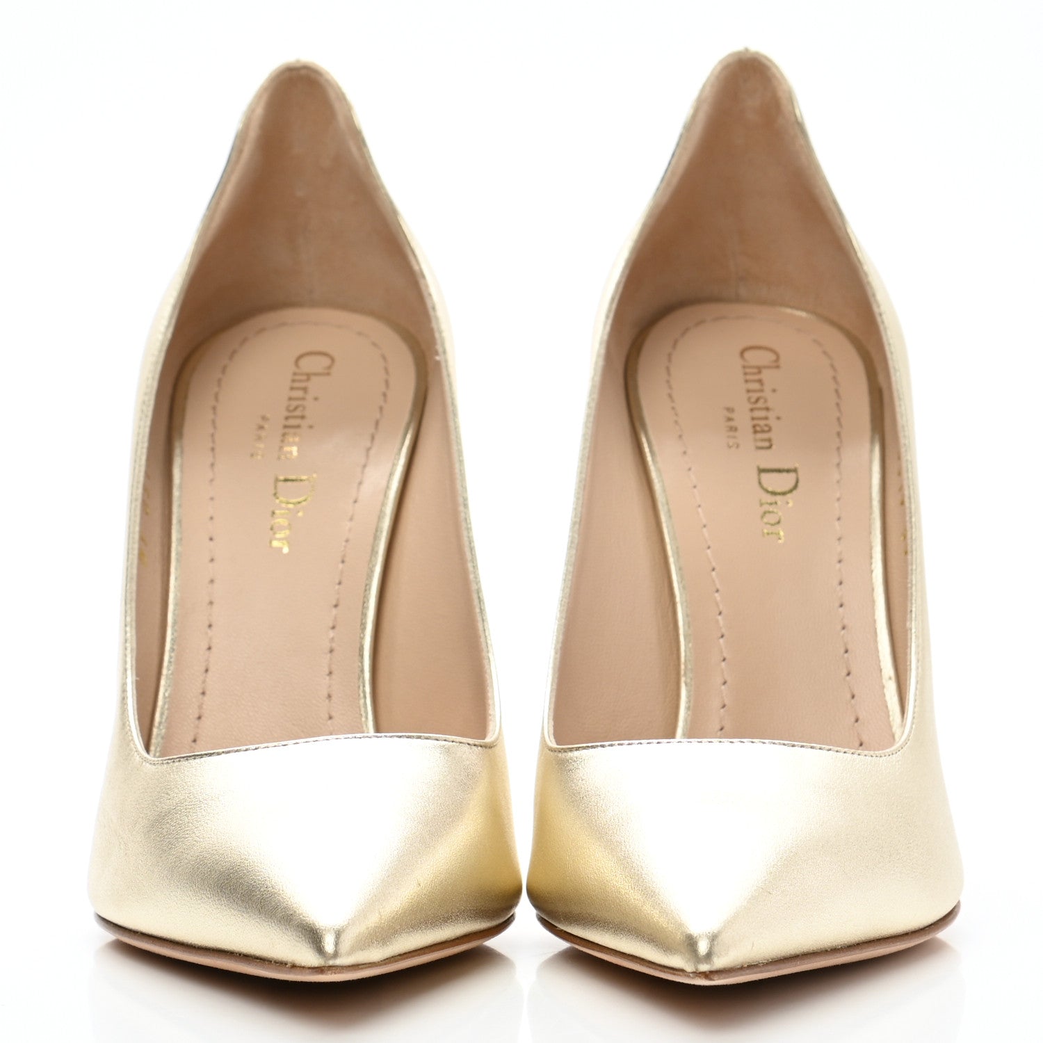 Christian Dior Metallic Lambskin D-Moi Pumps 39 Stardust 2 of 10