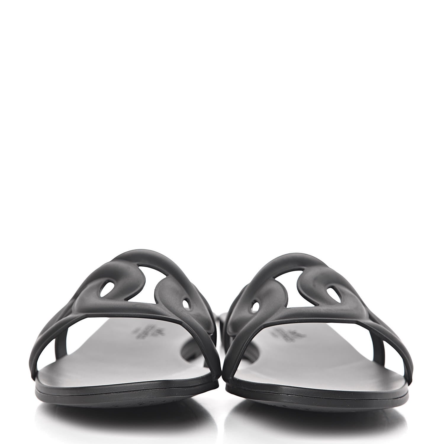 Hermes Rubber Aloha Sandals 37 Black 2 of 8