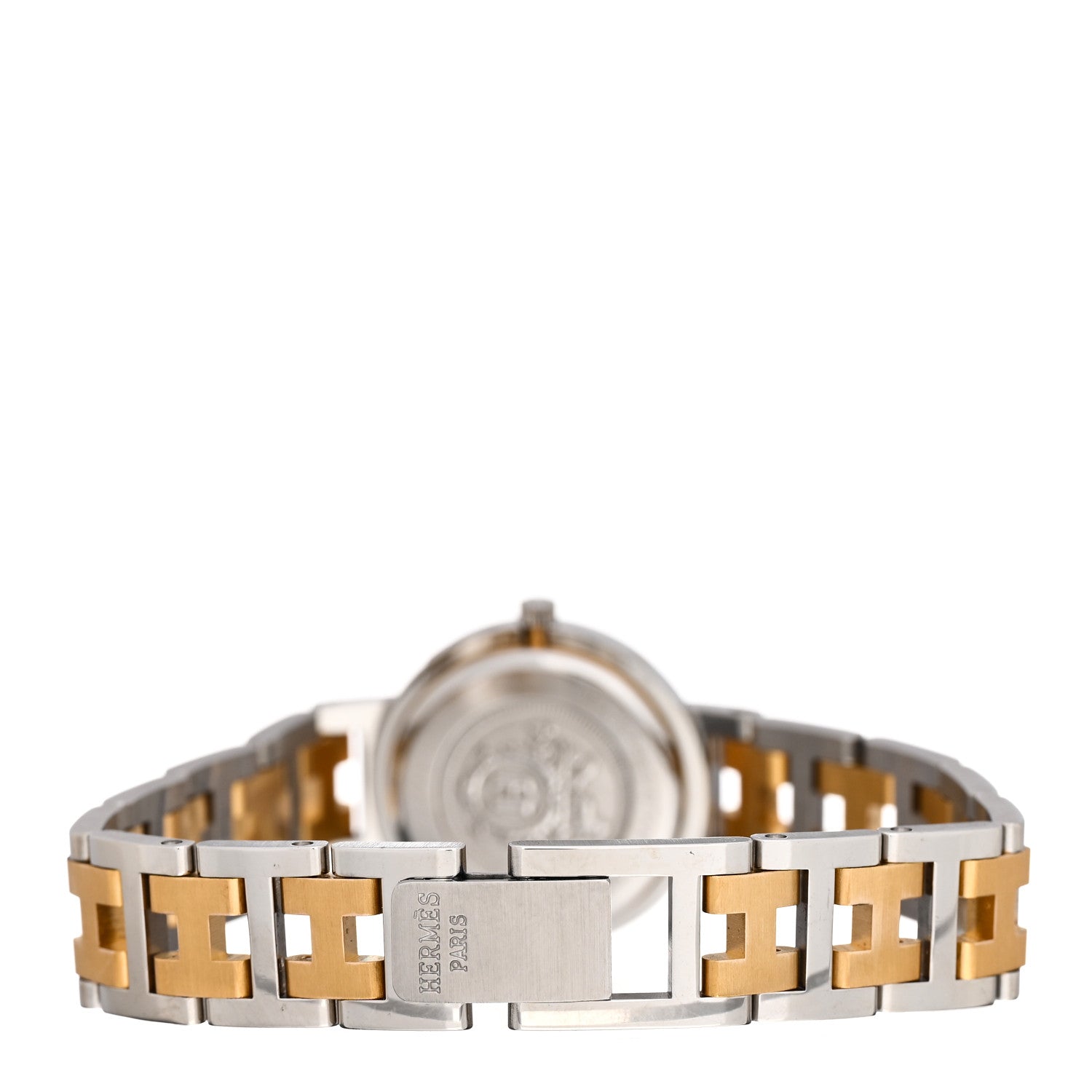 Hermes Stainless Steel 24mm Clipper Quartz Watch Gold 3 of 4