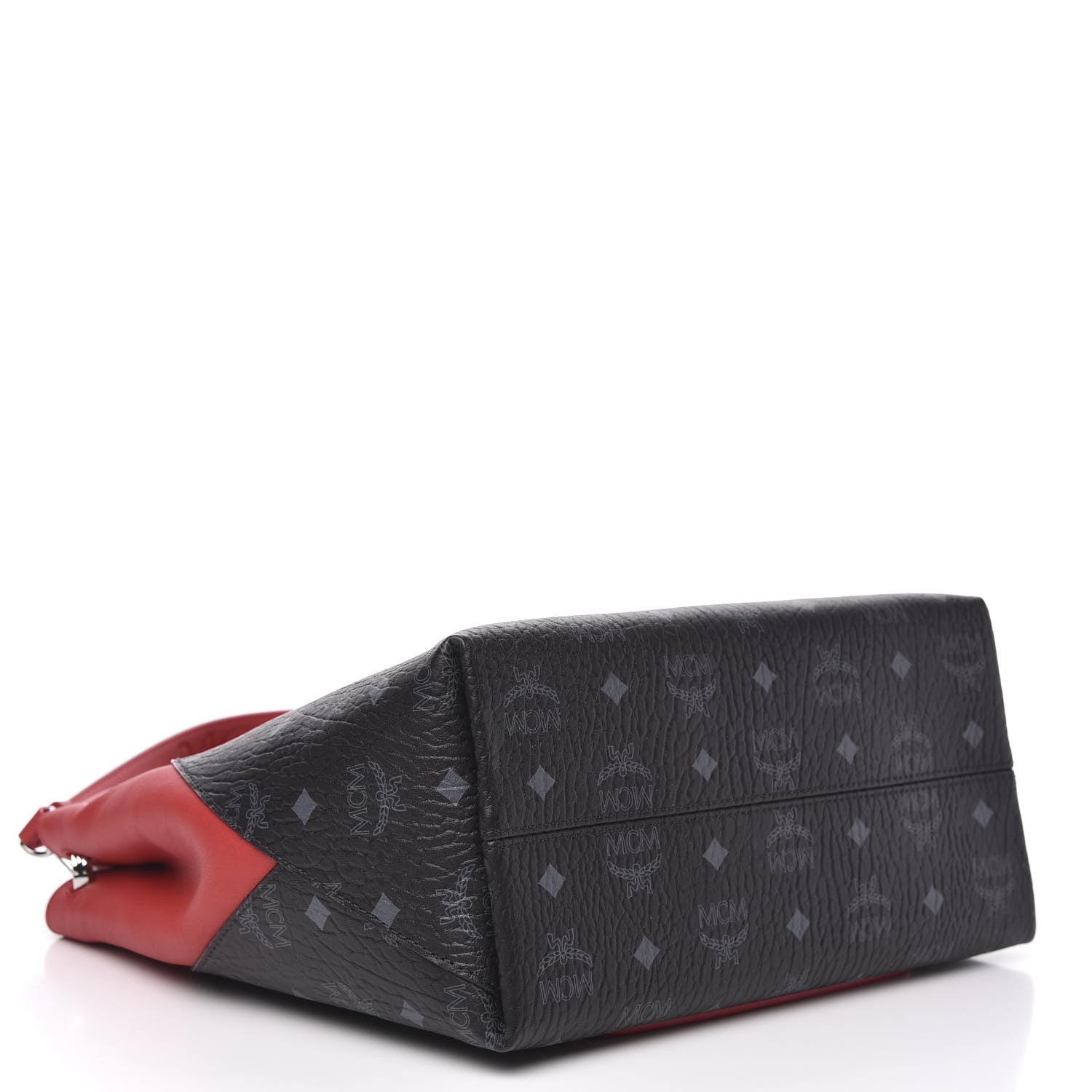 MCM Visetos Medium Klara Hobo Red Black 4 of 9