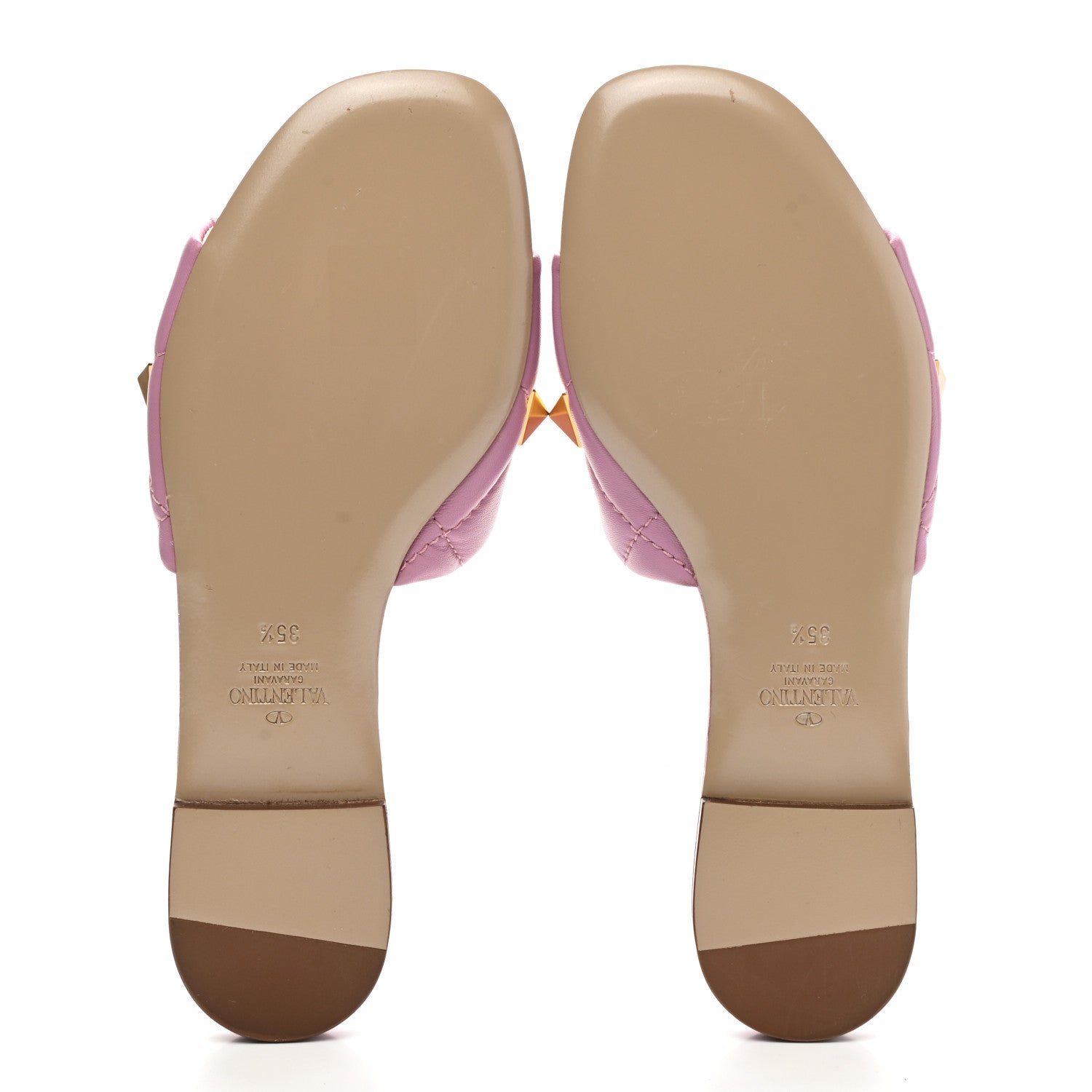 Valentino Garavani Nappa Roman Stud Flat Slide Sandals 35.5 Giacinto 5 of 9