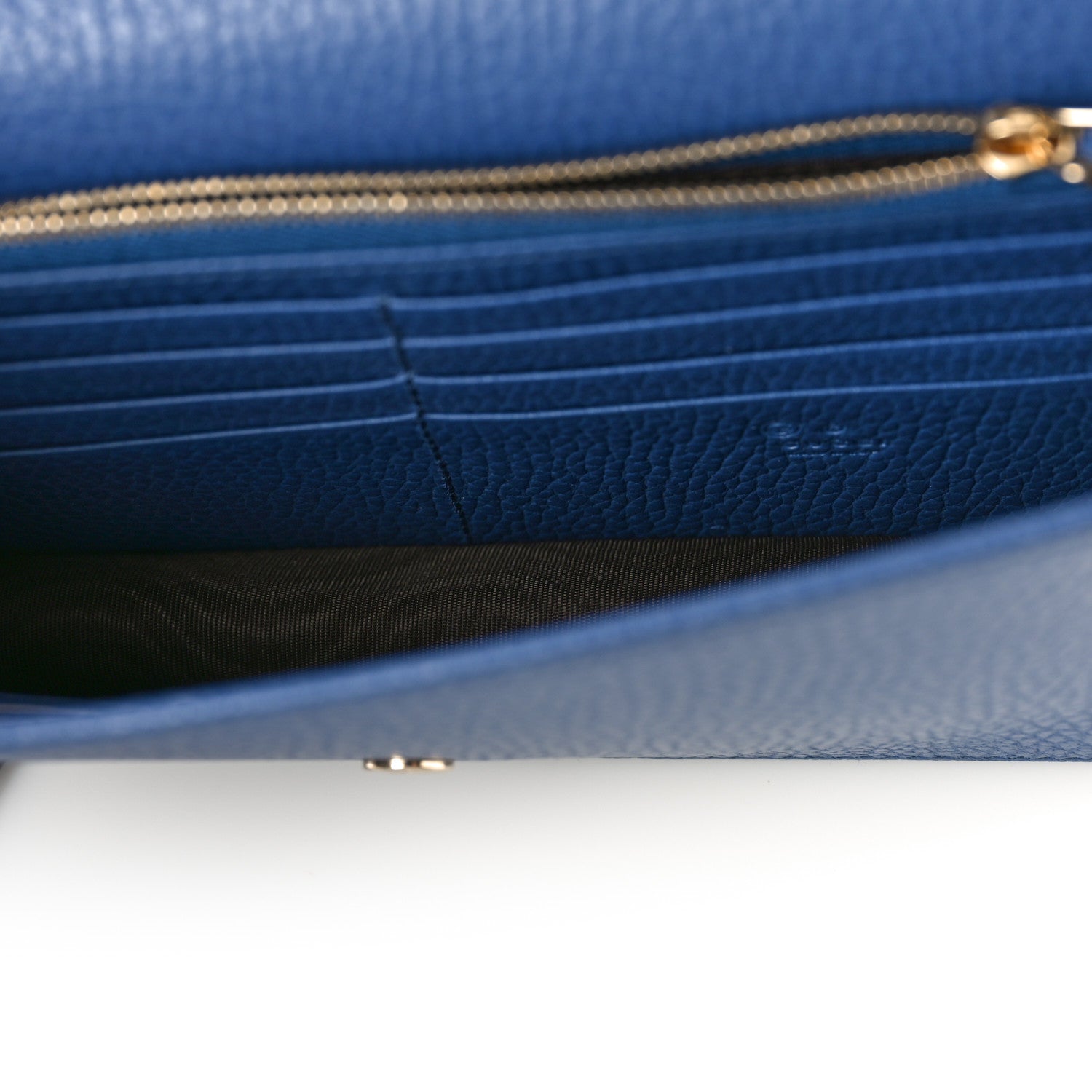 Gucci Dollar Calfskin Interlocking G Chain Wallet Caspian 5 of 9