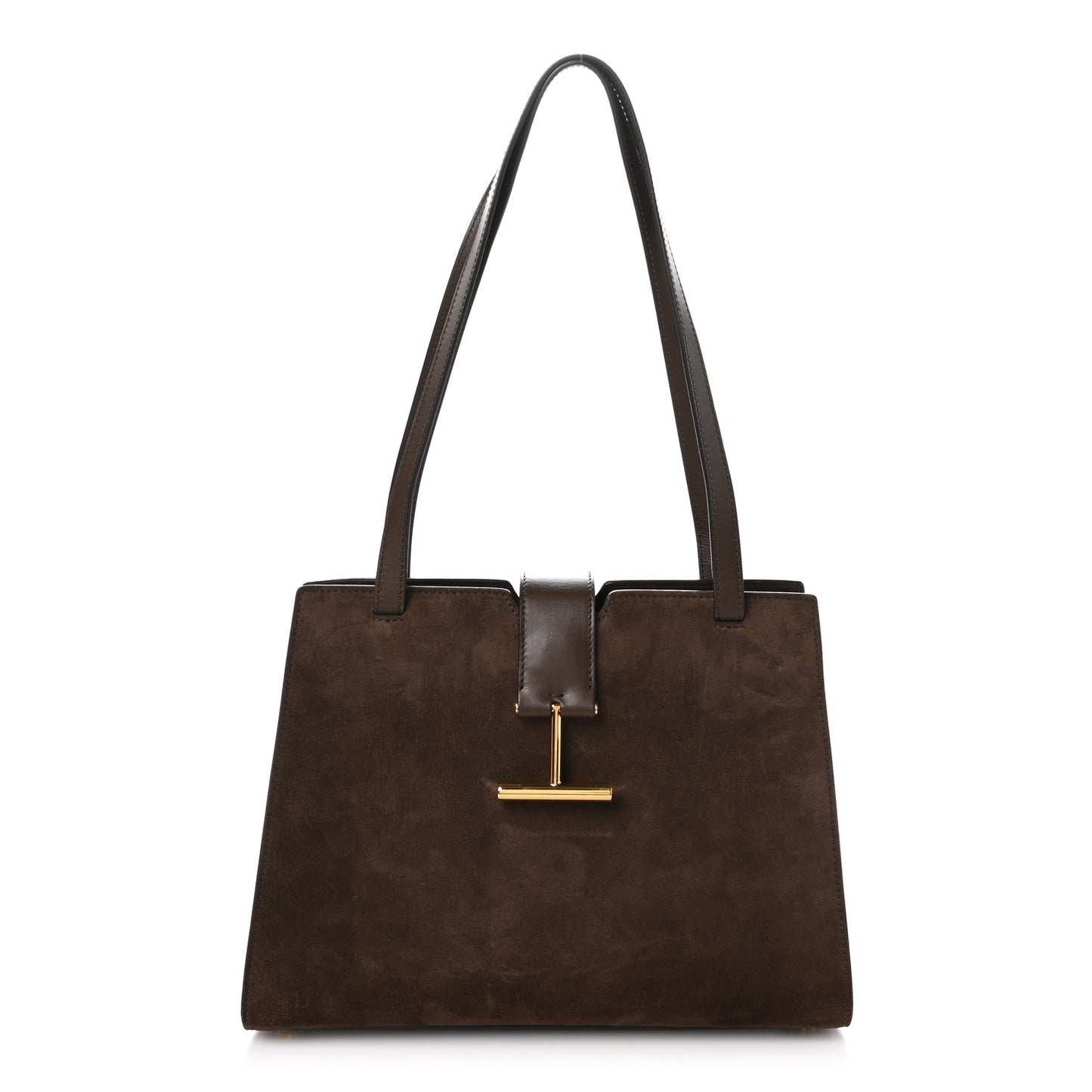 Suede Medium Tara Shoulder Bag Brown
