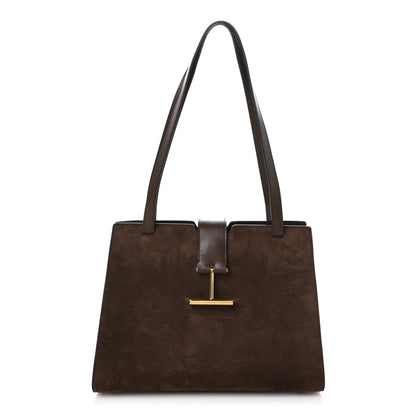 Tom Ford Suede Medium Tara Shoulder Bag Brown 1 of 11