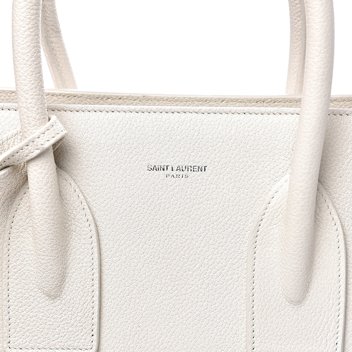 Grained Calfskin Small Sac De Jour Dove White