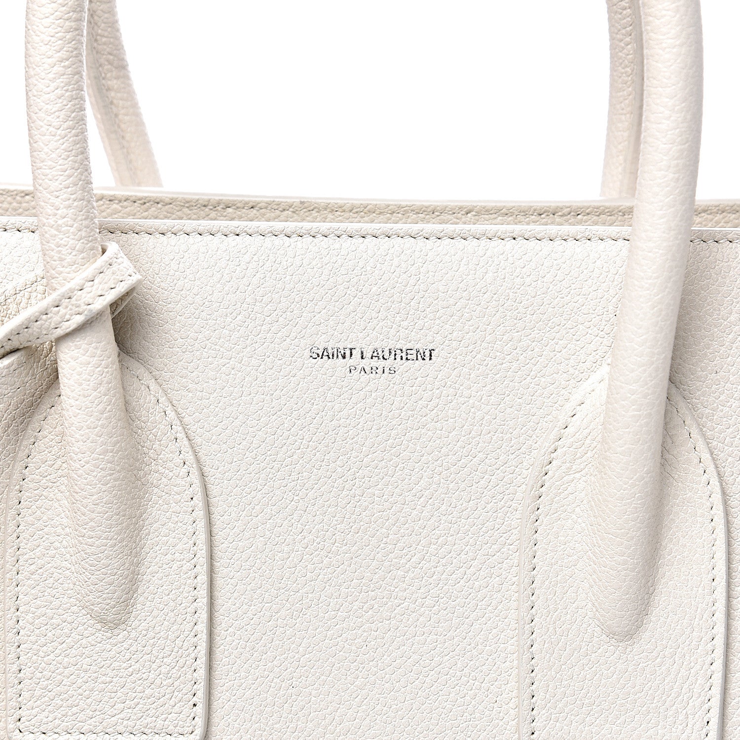 Saint Laurent Grained Calfskin Small Sac De Jour Dove White 7 of 14