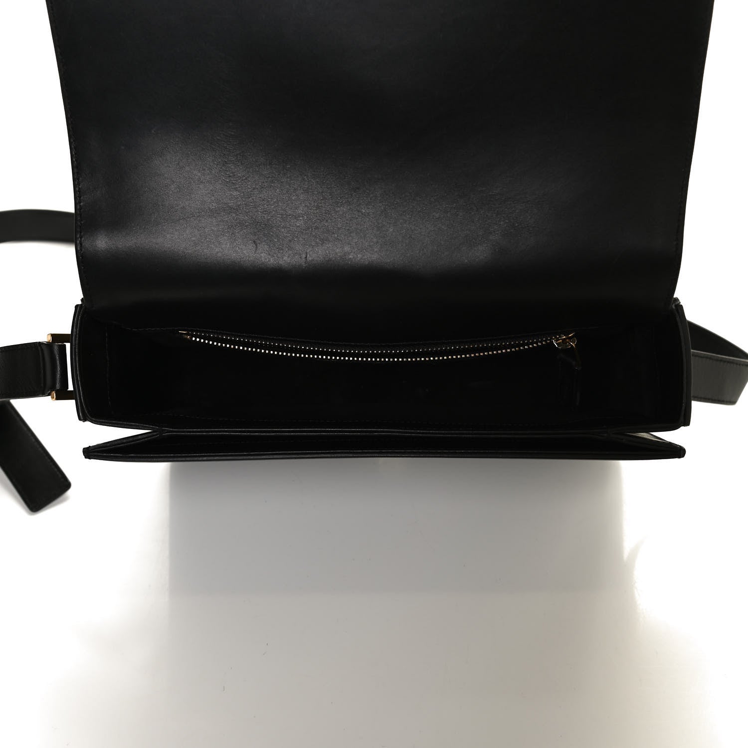 Saint Laurent Smooth Calfskin Medium Classic Monogram Universite Bag Black 6 of 11