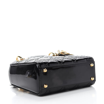 Christian Dior Patent Cannage Mini Lady Dior Black 4 of 11