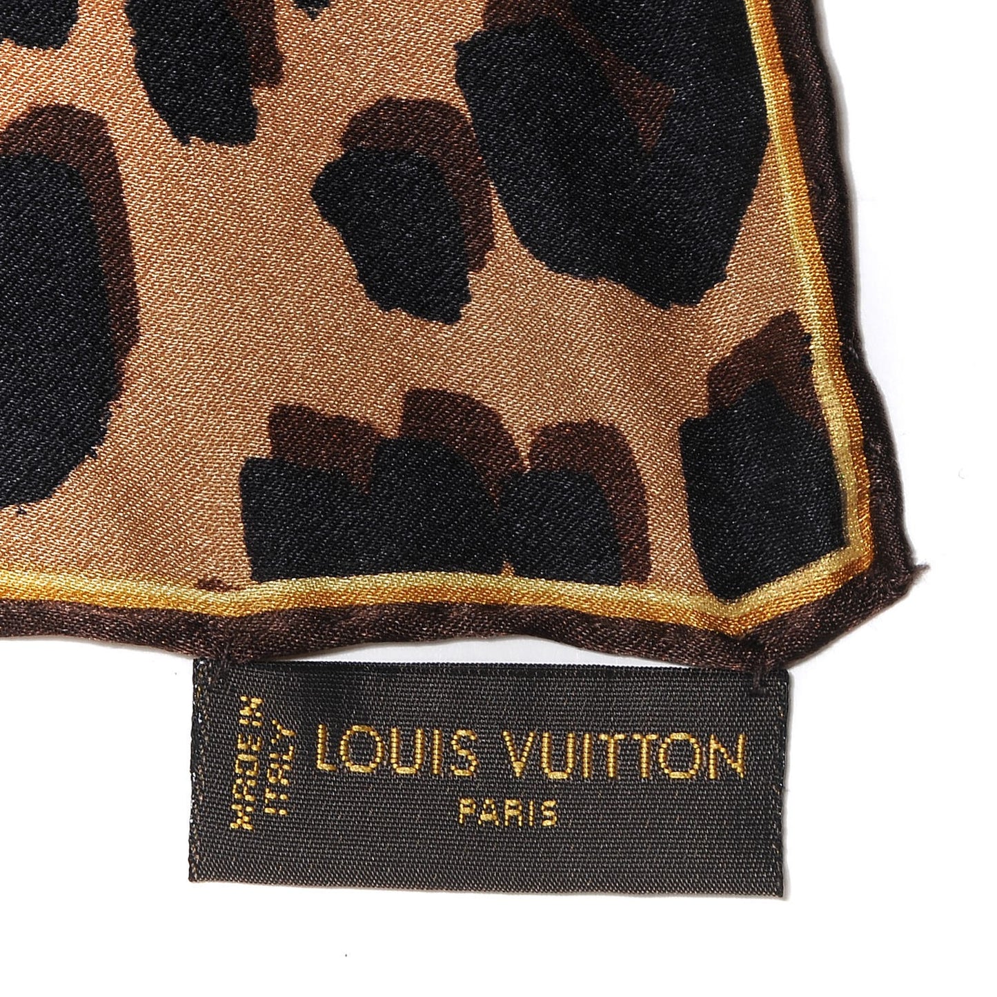 Silk Leopard Monogram Square Scarf