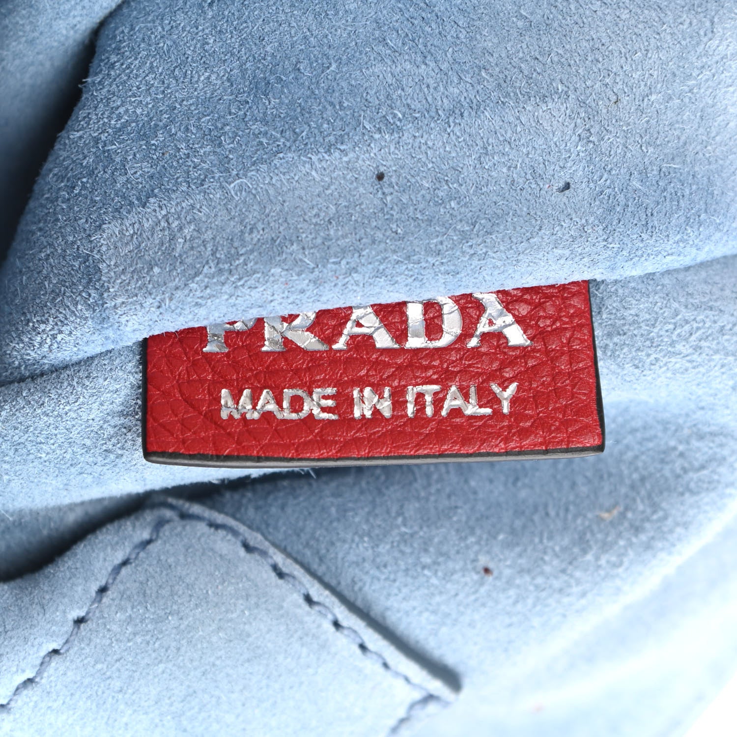 Prada Glace Calfskin Etiquette Shopping Bag Rosso Astrale 9 of 13