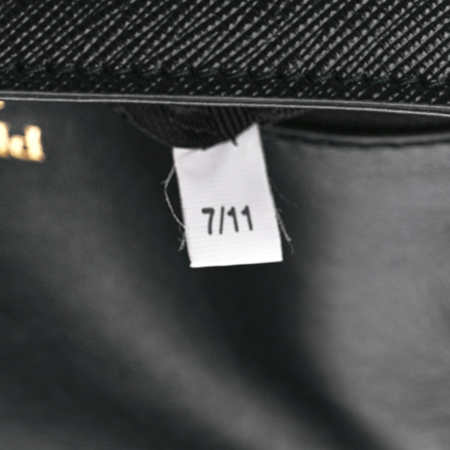 Prada Saffiano Flap Shoulder Bag Black 7 of 11