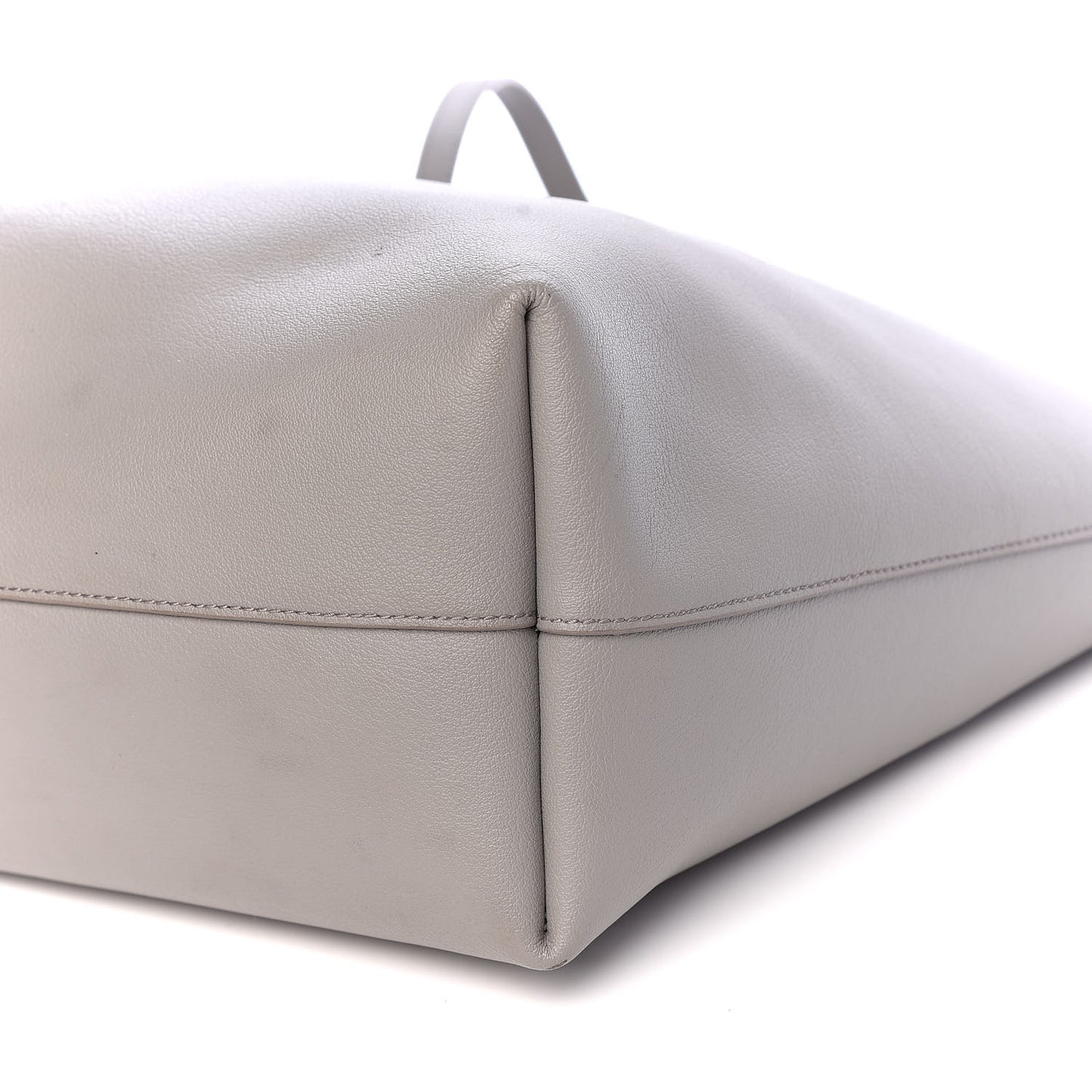 Calfskin Large Shopping Tote Oyster Gray