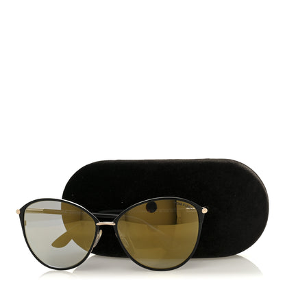 Tom Ford Penelope Vintage Round Sunglasses TF320 Black 7 of 7