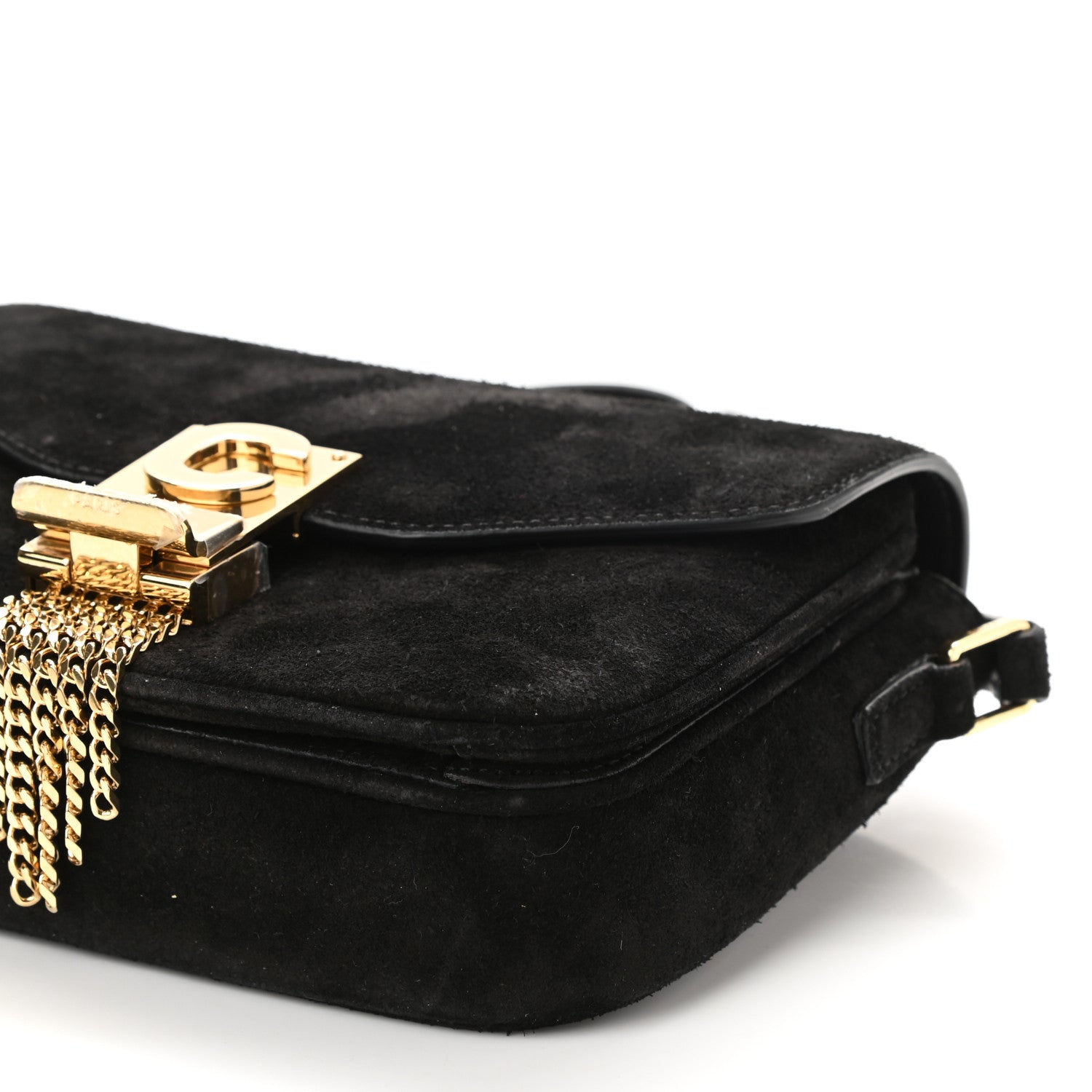 Celine Suede Small Pampille C Bag Black 10 of 10