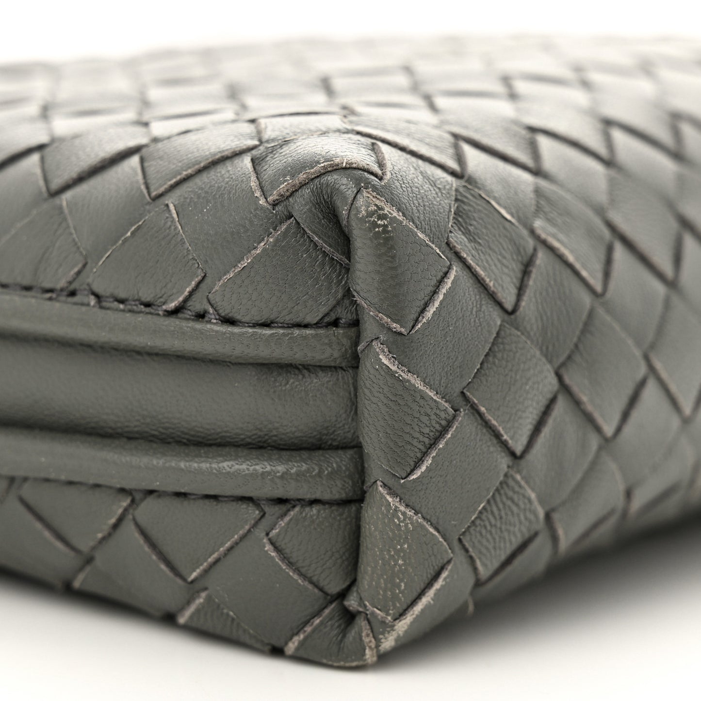 Nappa Intrecciato Nodini Crossbody Messenger New Light Grey