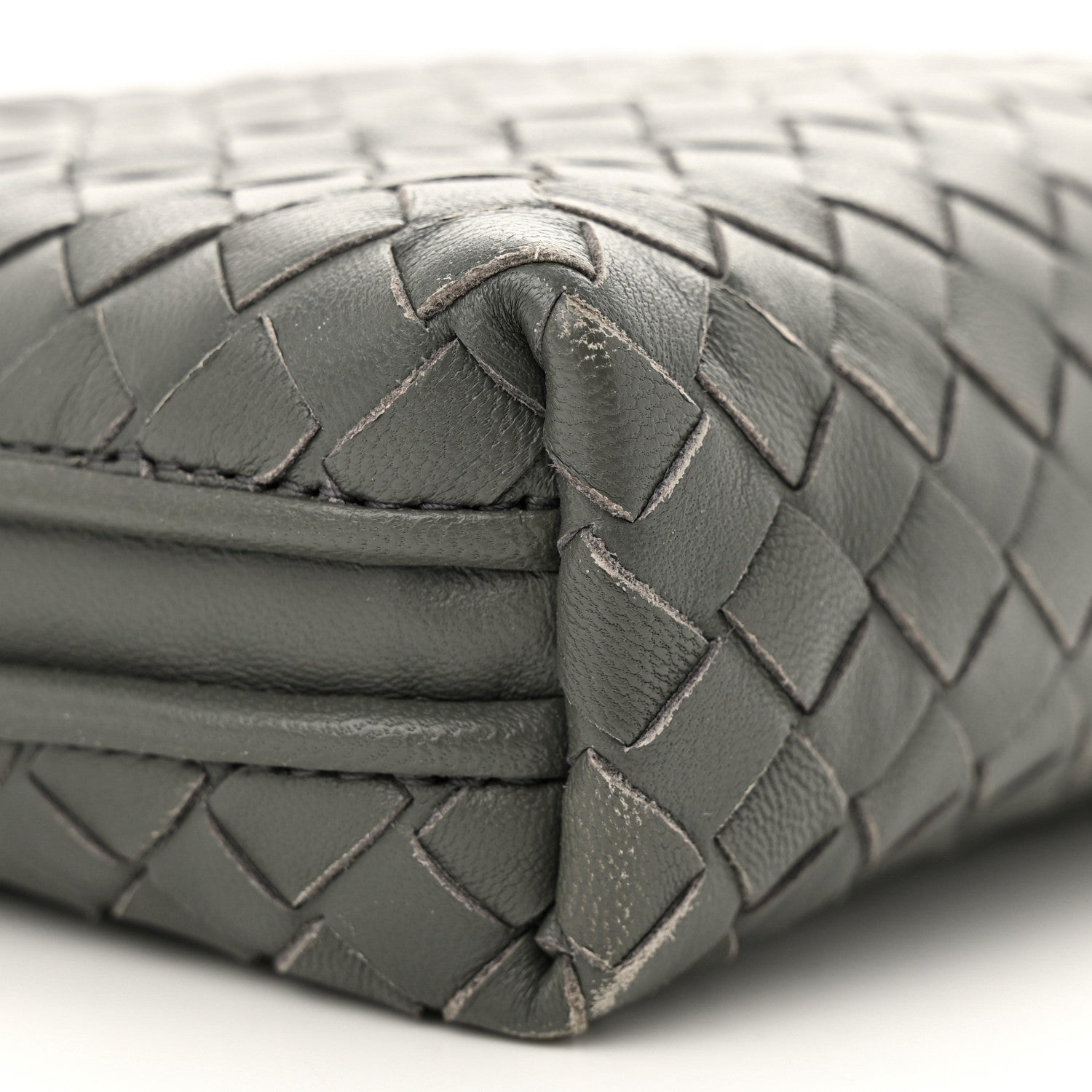 Bottega Veneta Nappa Intrecciato Nodini Crossbody Messenger New Light Grey 9 of 13