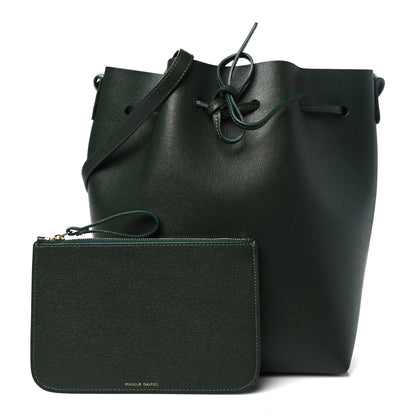 Mansur Gavriel Saffiano Bucket Bag Moss 3 of 11