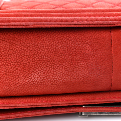 Chanel Iridescent Caviar Quilted Medium Boy Flap Red 16 of 21