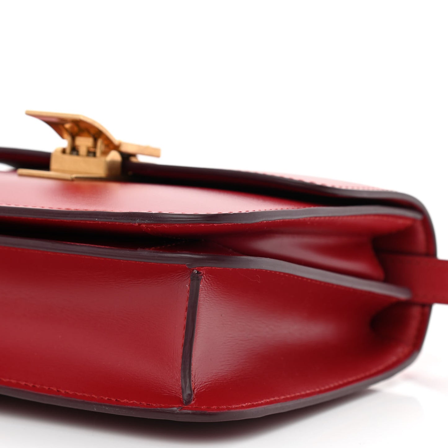 Box Calfskin Teen Classic Box Flap Bag Red