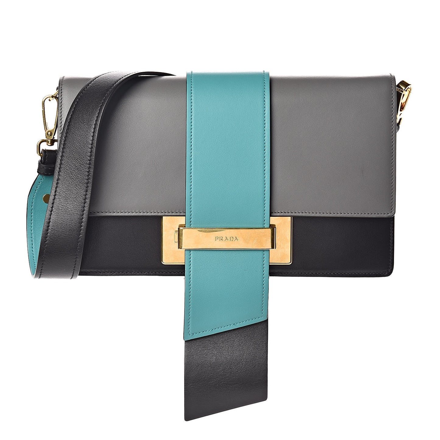 City Calf Ribbon Bag Marmo Black Giada