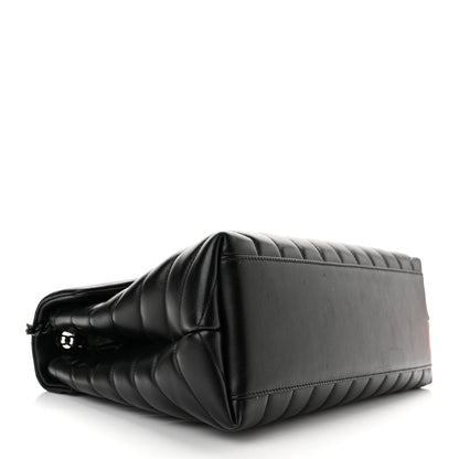 Saint Laurent Calfskin Y Quilted Monogram Medium Loulou Chain Satchel Black 4 of 10