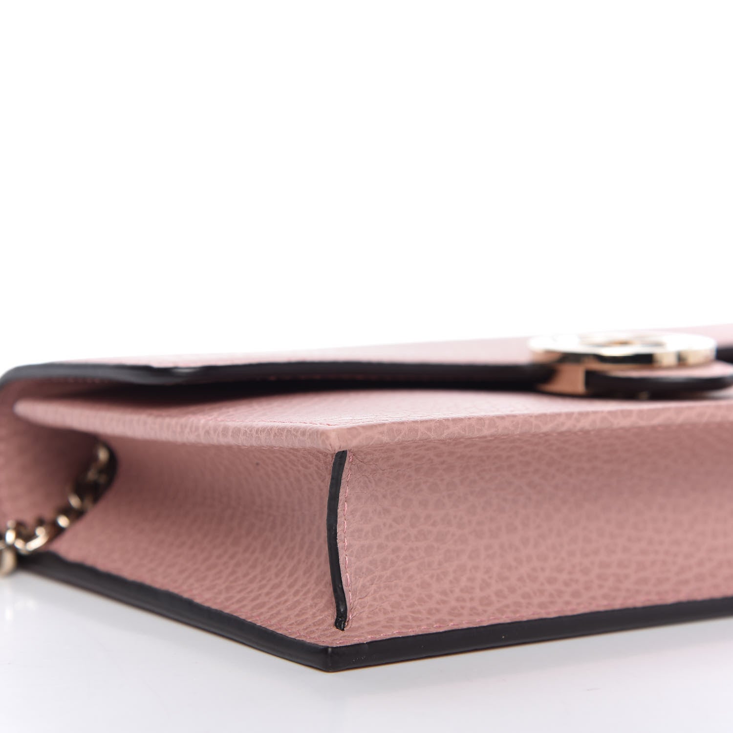 Gucci Dollar Calfskin Interlocking G Chain Wallet Soft Pink 6 of 12