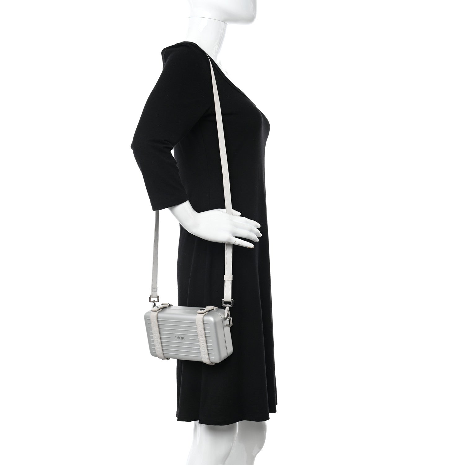 Christian Dior X RIMOWA Aluminum Personal Clutch On Strap Silver 2 of 14