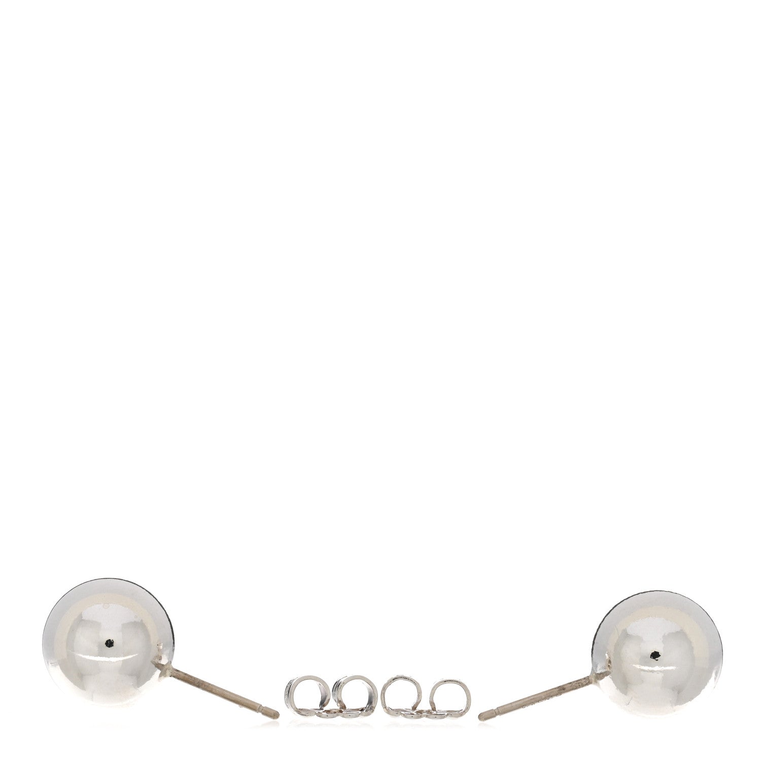 Tiffany Sterling Silver 10mm HardWear Ball Earrings 3 of 4