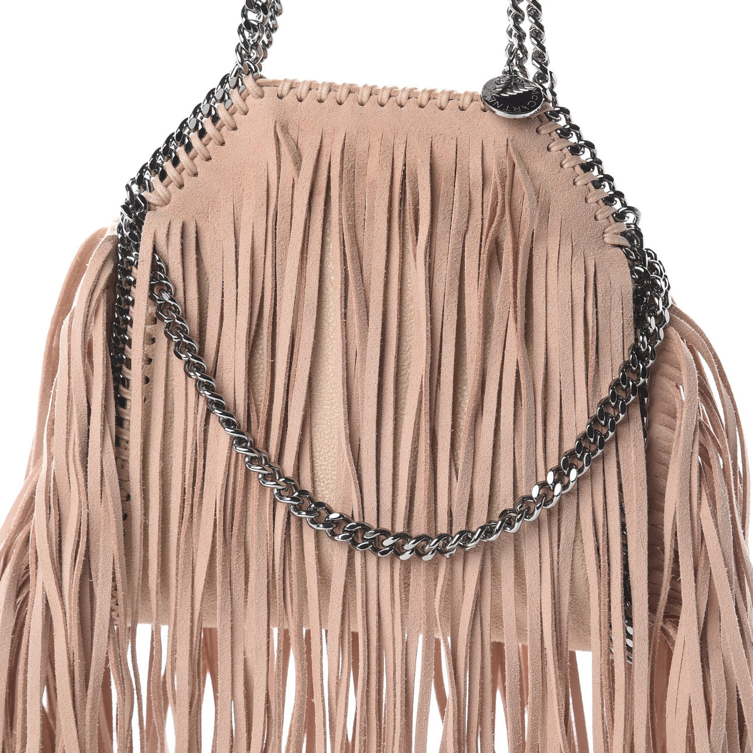 Stella McCartney Shaggy Deer Fringe Tiny Falabella Tote Powder 8 of 8