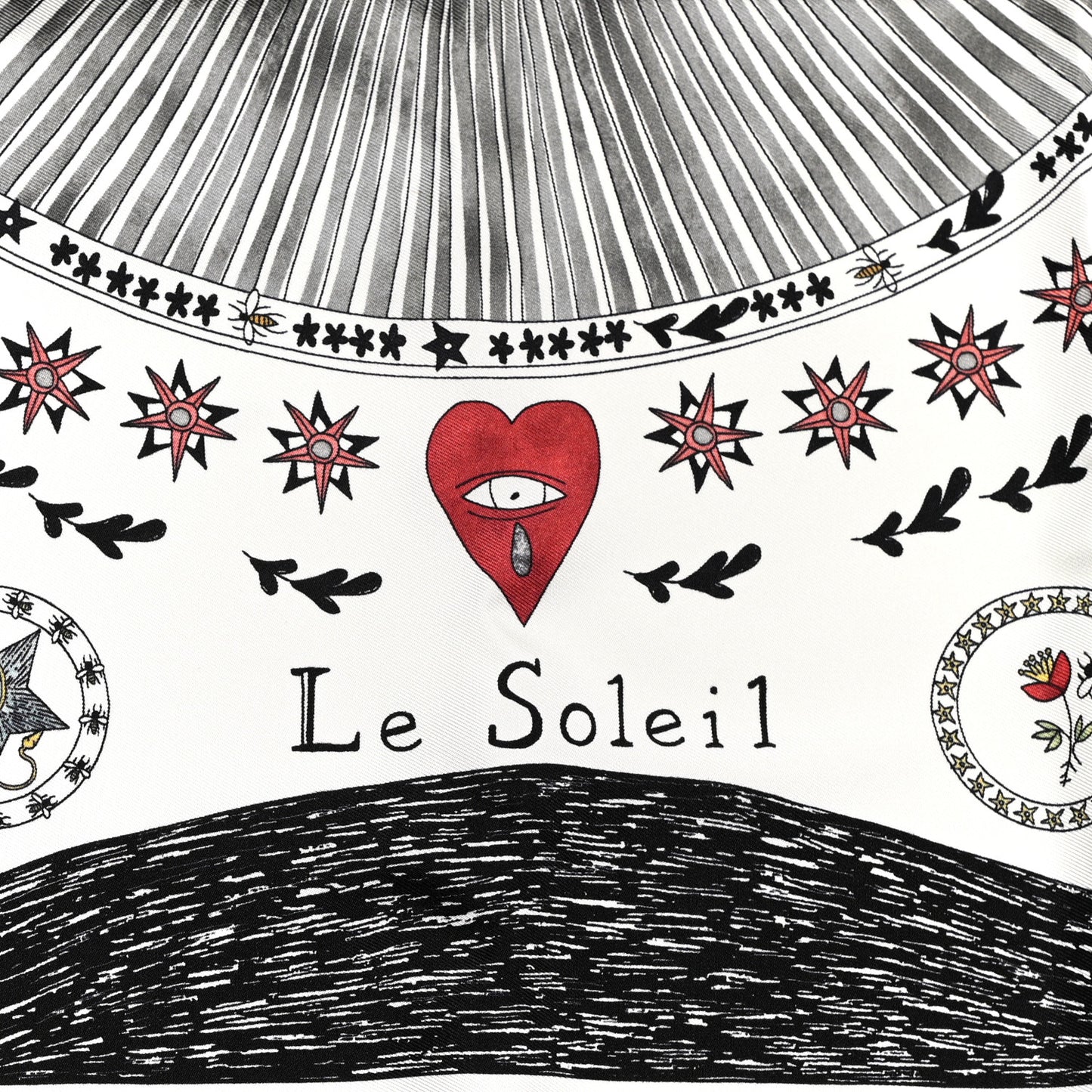 Silk Le Soleil Tarot Square Scarf