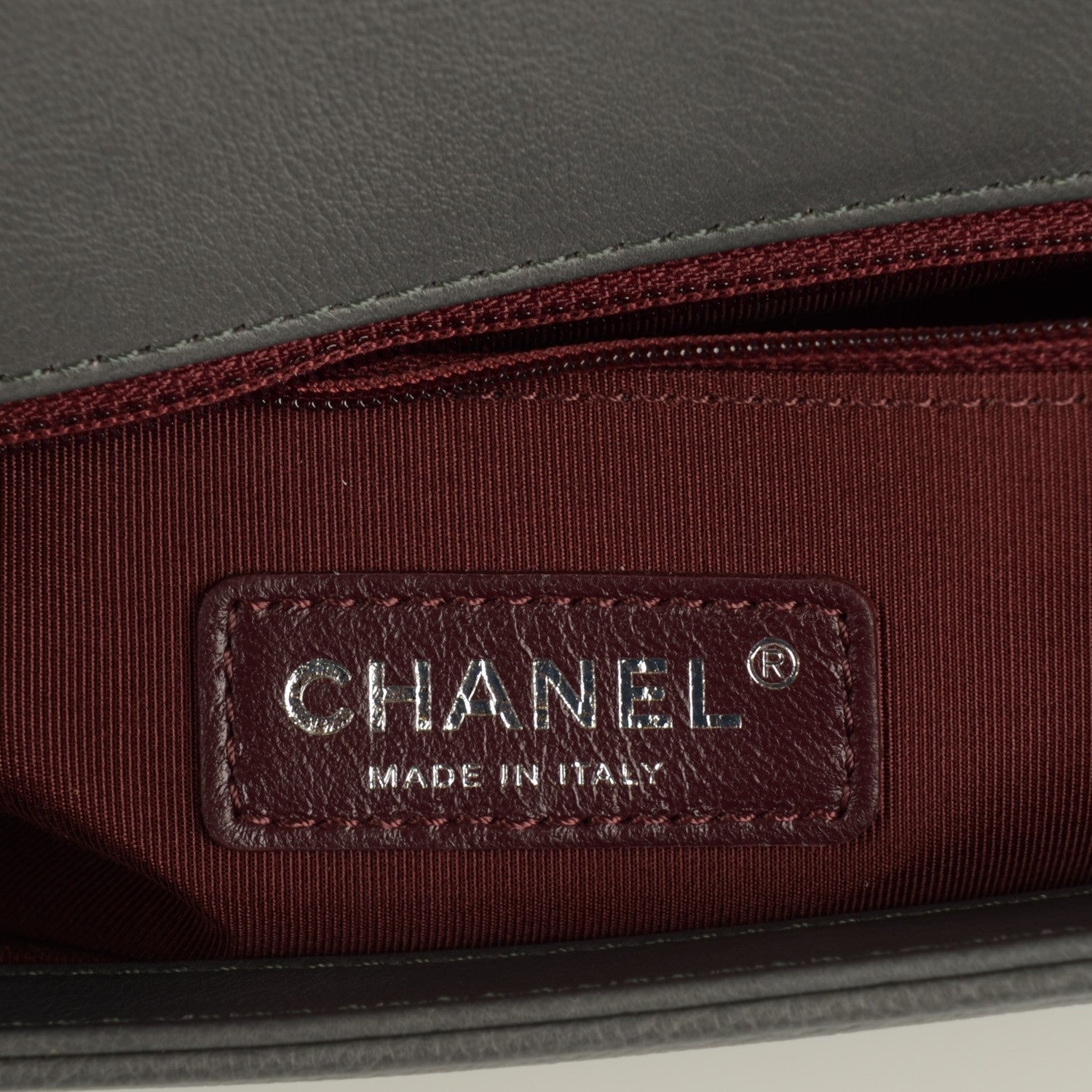 Chanel Calfskin Double Stitch New Medium Boy Flap Grey 6 of 9