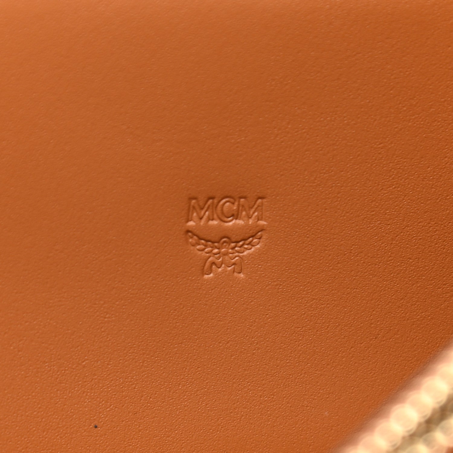 MCM Visetos Large Zip Around Wallet Cognac 6 of 7