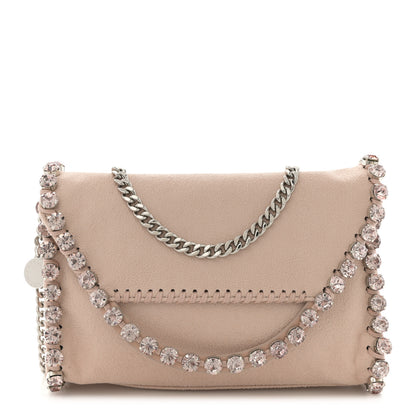 Stella McCartney Shaggy Deer Mini Fold Over Falabella Crystal Crossbody Blush Nude 1 of 10