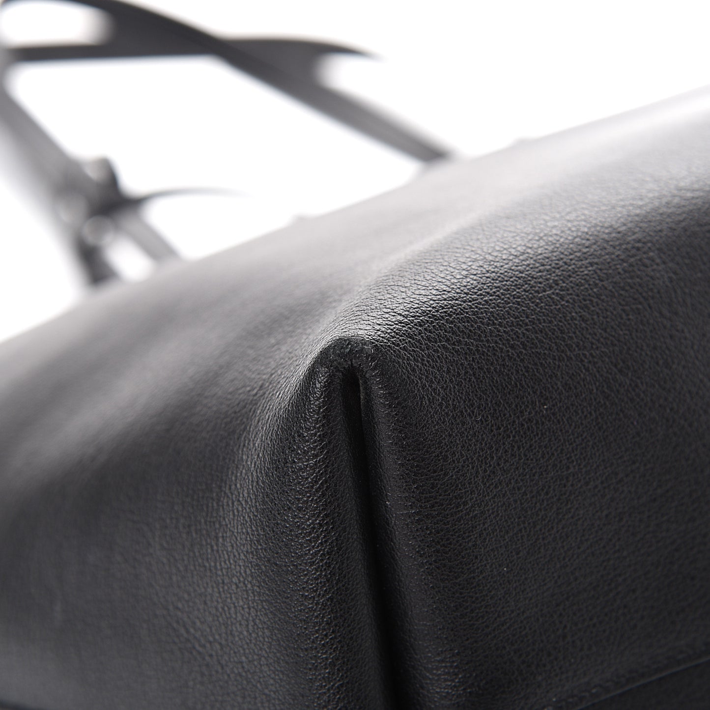 Calfskin Large Shopping Tote Black