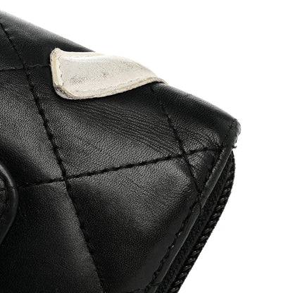 Chanel Calfskin Cambon Zip Around Organizer Wallet Black White 13 of 13