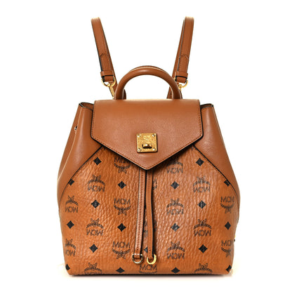 MCM Visetos Small Essential Backpack Cognac 1 of 10