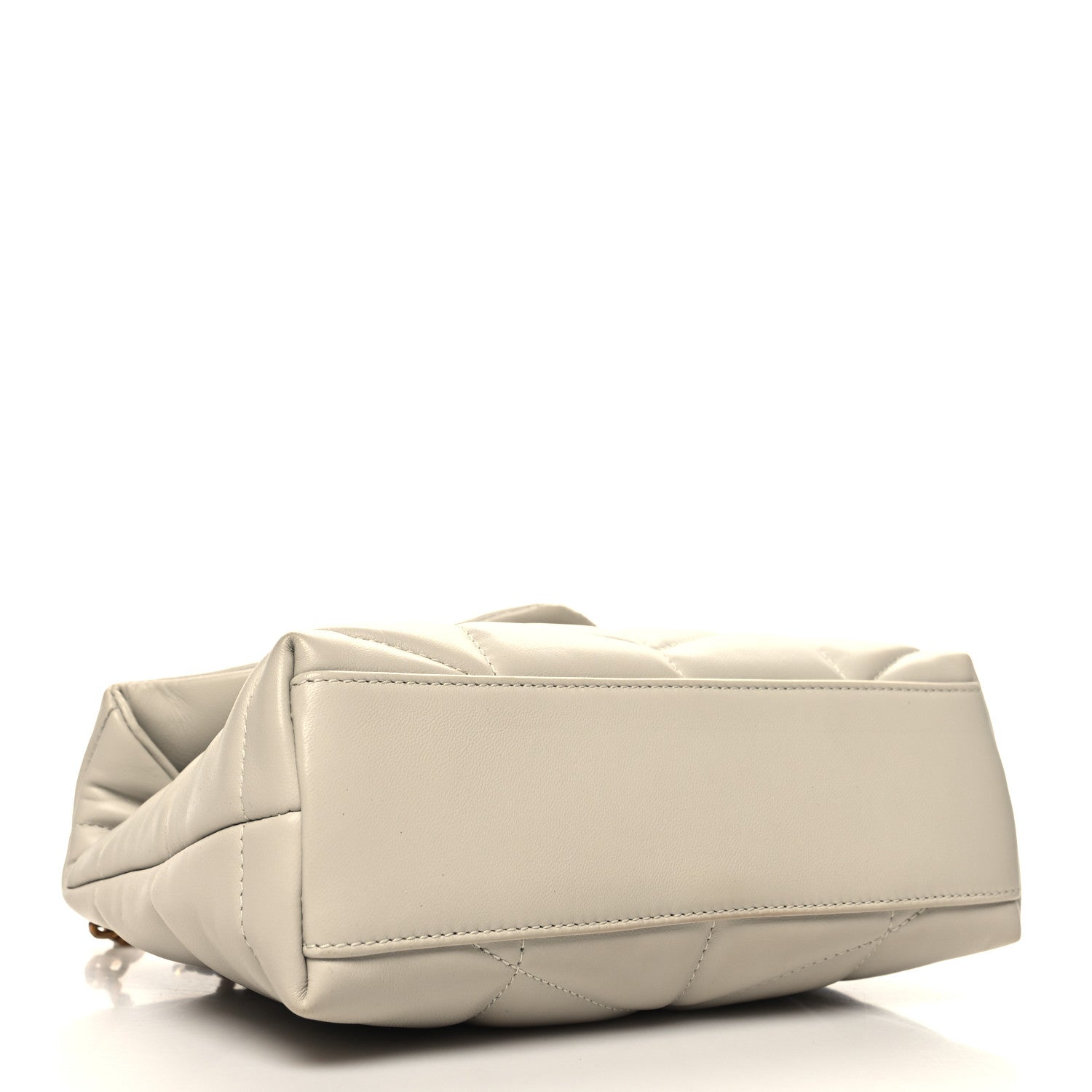 Saint Laurent Lambskin Quilted Toy Loulou Puffer Monogram Chain Satchel Crema Soft 4 of 10