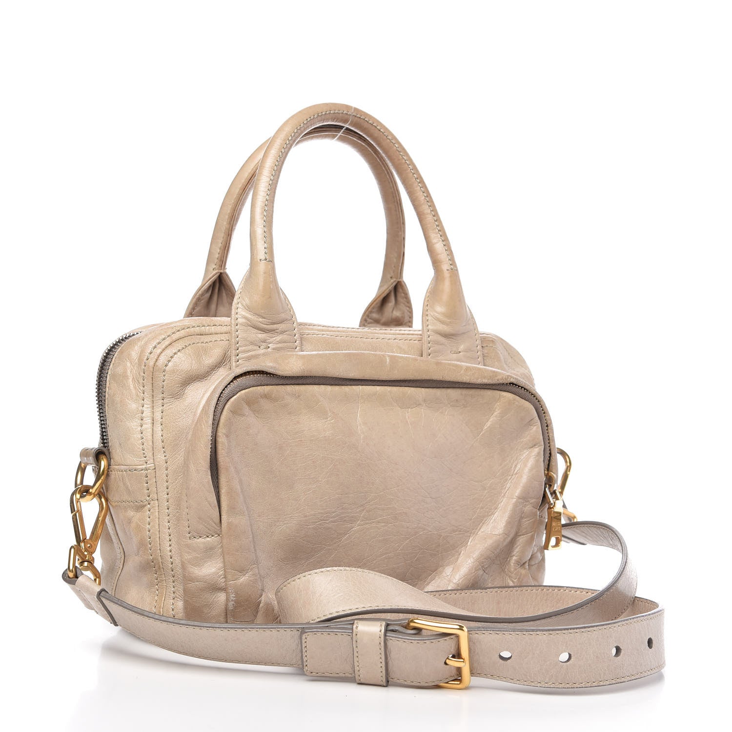 Prada Vitello Shine Bauletto Cammeo 3 of 10