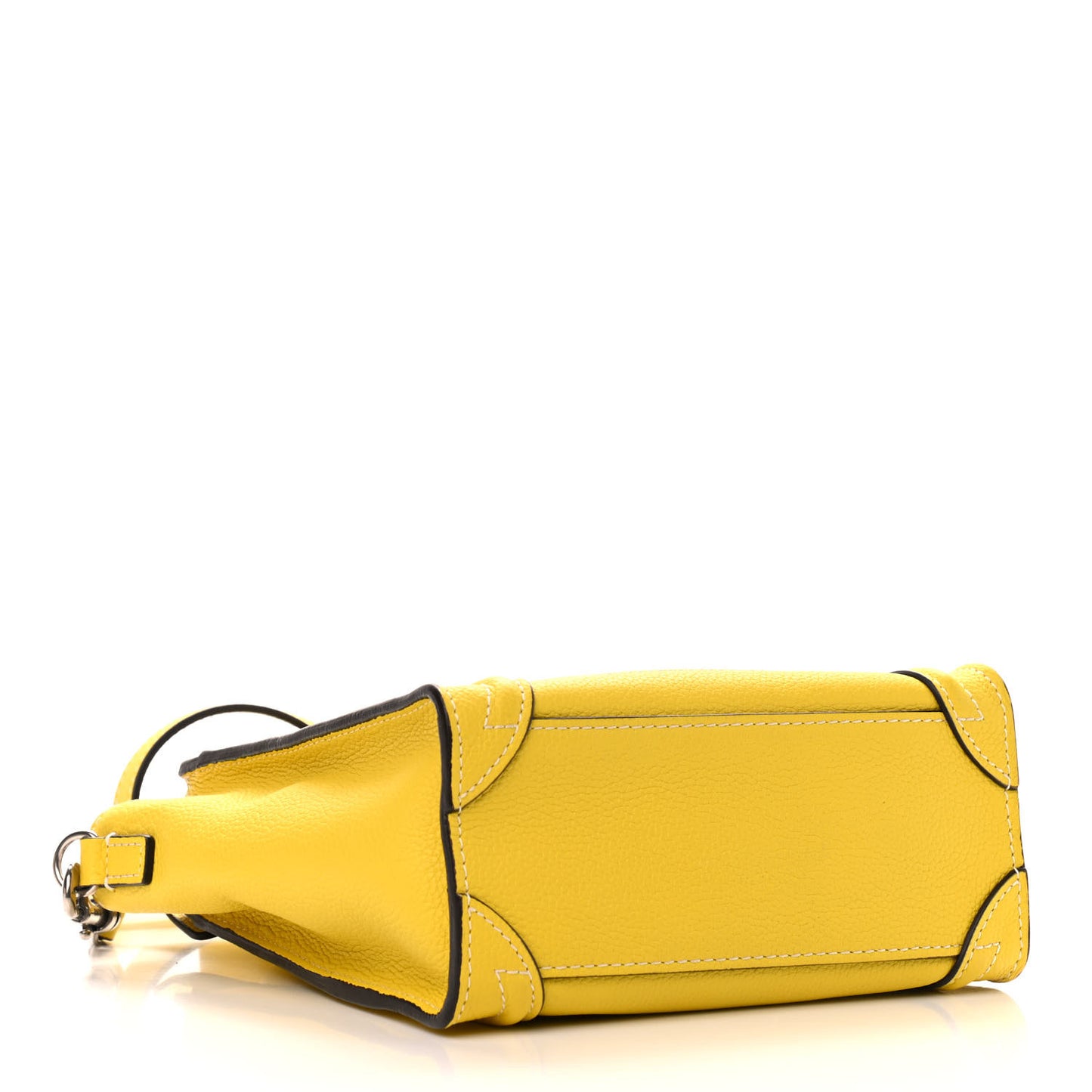 Drummed Calfskin Nano Luggage Citron