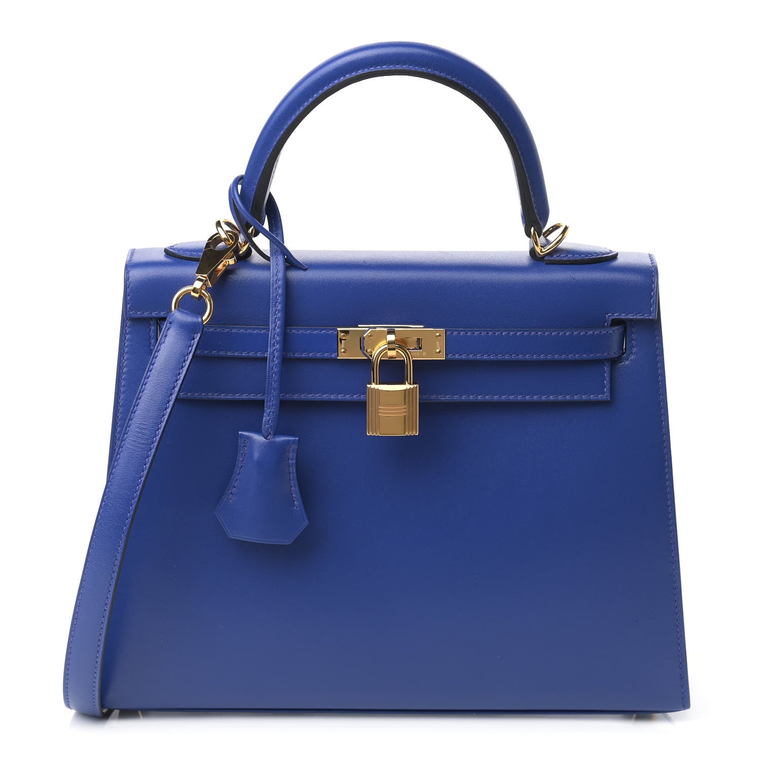 Hermes Tadelakt Kelly Sellier 25 Bleu Electrique 1 of 18