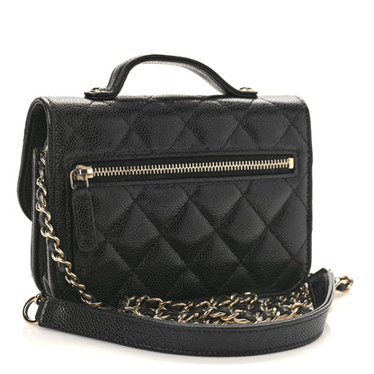 Chanel Caviar Quilted Business Affinity Clutch With Chain Black 3 of 10