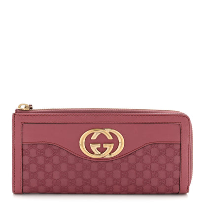 Gucci Microguccissima Sukey Zip Around Wallet Vintage Rose 1 of 11