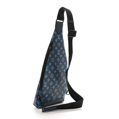 Louis Vuitton Monogram Shadow Duo Slingbag Navy River Blue 3 of 10