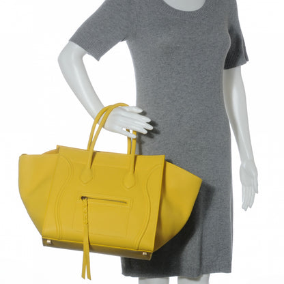 Celine Smooth Calfskin Medium Phantom Luggage Sun Yellow 2 of 9